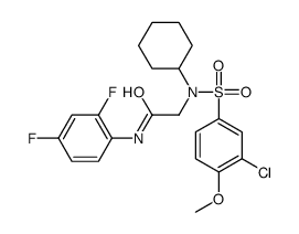 2-[(3-chloro-4-methoxyphenyl)sulfonyl-cyclohexylamino]-N-(2,4-difluorophenyl)acetamide Structure