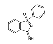 1-oxo-1-phenyl-1λ6-benzo[d]isothiazol-3-ylideneamine结构式