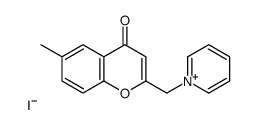 6-methyl-2-(pyridin-1-ium-1-ylmethyl)chromen-4-one,iodide Structure