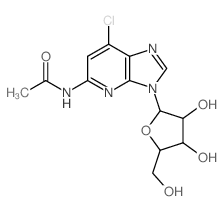 Acetamide,N-(7-chloro-3-b-D-ribofuranosyl-3H-imidazo[4,5-b]pyridin-5-yl)-结构式