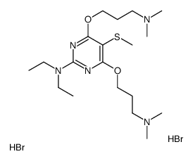 4,6-bis[3-(dimethylamino)propoxy]-N,N-diethyl-5-methylsulfanylpyrimidin-2-amine,dihydrobromide结构式