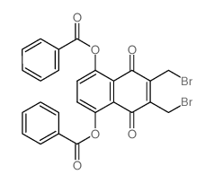 [4-benzoyloxy-6,7-bis(bromomethyl)-5,8-dioxo-naphthalen-1-yl] benzoate结构式
