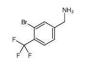 (3-溴-4-(三氟甲基)苯基)甲胺结构式