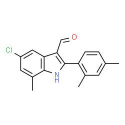 1H-Indole-3-carboxaldehyde,5-chloro-2-(2,4-dimethylphenyl)-7-methyl-(9CI)结构式