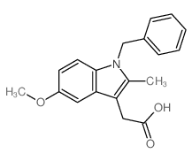 2-(1-benzyl-5-methoxy-2-methyl-indol-3-yl)acetic acid结构式
