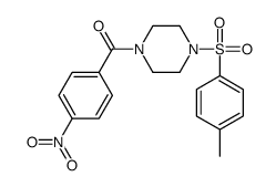 [4-(4-methylphenyl)sulfonylpiperazin-1-yl]-(4-nitrophenyl)methanone结构式