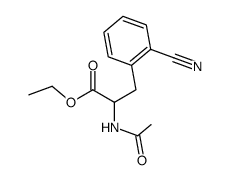 (RS)-N-acetyl-ortho-cyanophenylalanine ethyl ester Structure