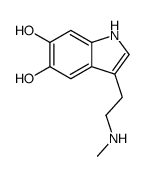 3-[2-(methylamino)ethyl]-1H-indole-5,6-diol结构式