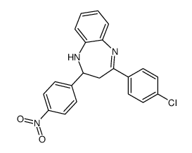 4-(4-chlorophenyl)-2-(4-nitrophenyl)-2,3-dihydro-1H-1,5-benzodiazepine结构式