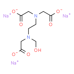 sodium N-[2-[bis(carboxymethyl)amino]ethyl]-N-(hydroxymethyl)glycinate structure