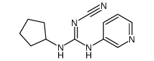 2-Cyano-1-cyclopentyl-3-(3-pyridyl)guanidine结构式