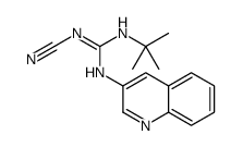2-tert-butyl-1-cyano-3-quinolin-3-ylguanidine Structure