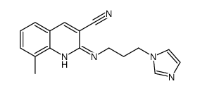 3-Quinolinecarbonitrile,2-[[3-(1H-imidazol-1-yl)propyl]amino]-8-methyl-(9CI) structure