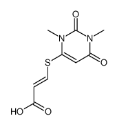 3-(1,3-dimethyl-2,6-dioxo-1,2,3,6-tetrahydro-pyrimidin-4-ylsulfanyl)-acrylic acid结构式