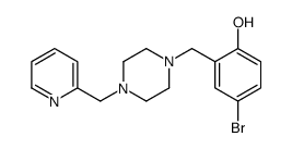 4-bromo-2-[[4-(pyridin-2-ylmethyl)piperazin-1-yl]methyl]phenol Structure