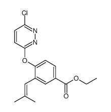 4-(6-chloro-pyridazin-3-yloxy)-3-(2-methyl-propenyl)-benzoic acid ethyl ester结构式