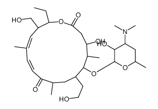 (11Z,13E)-6-[4-(dimethylamino)-3-hydroxy-6-methyloxan-2-yl]oxy-16-ethyl-4-hydroxy-7-(2-hydroxyethyl)-15-(hydroxymethyl)-5,9,13-trimethyl-1-oxacyclohexadeca-11,13-diene-2,10-dione Structure