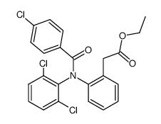 {2-[(4-Chloro-benzoyl)-(2,6-dichloro-phenyl)-amino]-phenyl}-acetic acid ethyl ester Structure