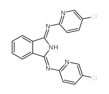 1H-Isoindol-3-amine,N-(5-chloro-2-pyridinyl)-1-[(5-chloro-2-pyridinyl)imino]-结构式
