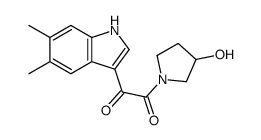 1-(5,6-dimethyl-1H-indol-3-yl)-2-(3-hydroxypyrrolidin-1-yl)ethane-1,2-dione结构式