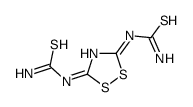 [5-(carbamothioylamino)-1,2,4-dithiazol-3-ylidene]thiourea Structure