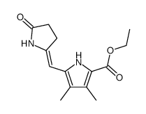 3,4-dimethyl-5-(5-oxo-pyrrolidin-2-ylidenemethyl)-pyrrole-2-carboxylic acid ethyl ester结构式