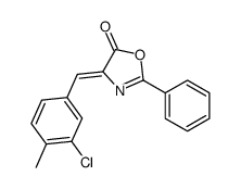 4-[(3-chloro-4-methylphenyl)methylidene]-2-phenyl-1,3-oxazol-5-one Structure