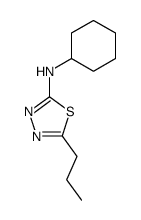 Cyclohexyl-(5-propyl-[1,3,4]thiadiazol-2-yl)-amine结构式
