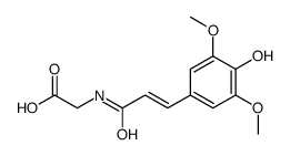 2-[3-(4-hydroxy-3,5-dimethoxyphenyl)prop-2-enoylamino]acetic acid Structure