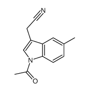 2-(1-acetyl-5-methylindol-3-yl)acetonitrile结构式