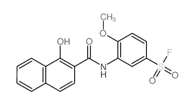 Benzenesulfonylfluoride, 3-[[(1-hydroxy-2-naphthalenyl)carbonyl]amino]-4-methoxy-结构式
