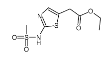 ethyl 2-[2-(methanesulfonamido)-1,3-thiazol-5-yl]acetate结构式