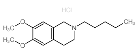 6,7-dimethoxy-2-pentyl-3,4-dihydro-1H-isoquinoline chloride structure