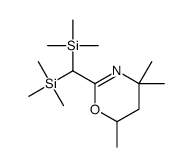trimethyl-[(4,4,6-trimethyl-5,6-dihydro-1,3-oxazin-2-yl)-trimethylsilylmethyl]silane Structure