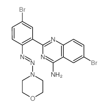 6-bromo-2-(5-bromo-2-morpholin-4-yldiazenyl-phenyl)quinazolin-4-amine结构式