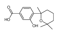 3-hydroxy-4-(2,6,6-trimethyloxan-2-yl)benzoic acid Structure