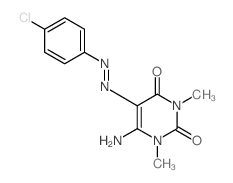 2,4(1H,3H)-Pyrimidinedione,6-amino-5-[2-(4-chlorophenyl)diazenyl]-1,3-dimethyl- picture
