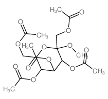 [3,5-diacetyloxy-2,6-bis(acetyloxymethyl)-2-methoxy-oxan-4-yl] acetate Structure
