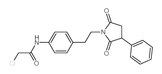 Acetamide,2-chloro-N-[4-[2-(2,5-dioxo-3-phenyl-1-pyrrolidinyl)ethyl]phenyl]- Structure