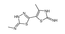 5-(2-amino-4-methyl-1,3-thiazol-5-yl)-N-methyl-1,3,4-thiadiazol-2-amine Structure