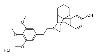 (-)-17-(3,4,5-Trimethoxyphenethyl)morphinan-3-ol hydrochloride Structure