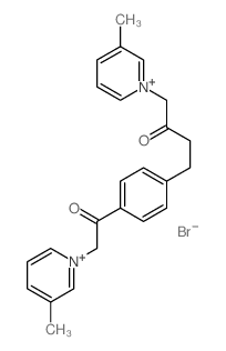 Pyridinium, 3-methyl-1-[4-[4-[ (3-methylpyridinio)acetyl]phenyl]-2-oxobutyl]-, dibromide picture