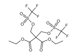 diethyl 2,2-bis((((trifluoromethyl)sulfonyl)oxy)methyl)malonate Structure