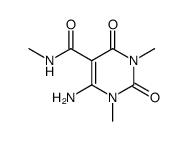 6-amino-1,3-dimethyl-5(N-methylcarbamoyl)uracil结构式