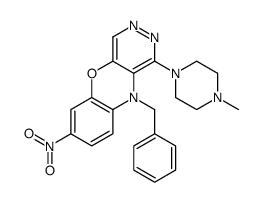 10-benzyl-1-(4-methylpiperazin-1-yl)-7-nitropyridazino[4,5-b][1,4]benzoxazine Structure