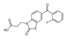 3-[6-(2-fluorobenzoyl)-2-oxo-1,3-benzothiazol-3-yl]propanoic acid Structure