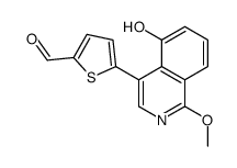 5-(5-hydroxy-1-methoxyisoquinolin-4-yl)thiophene-2-carbaldehyde结构式
