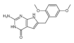 2-amino-4-oxo-6-(2,5-dimethoxybenzyl)-3,7-dihydropyrrolo[2,3-d]pyrimidine结构式