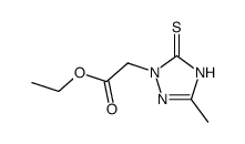(3-methyl-5-thioxo-4,5-dihydro-[1,2,4]triazol-1-yl)-acetic acid ethyl ester Structure