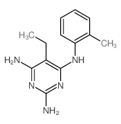2,4,6-Pyrimidinetriamine,5-ethyl-N4-(2-methylphenyl)- structure